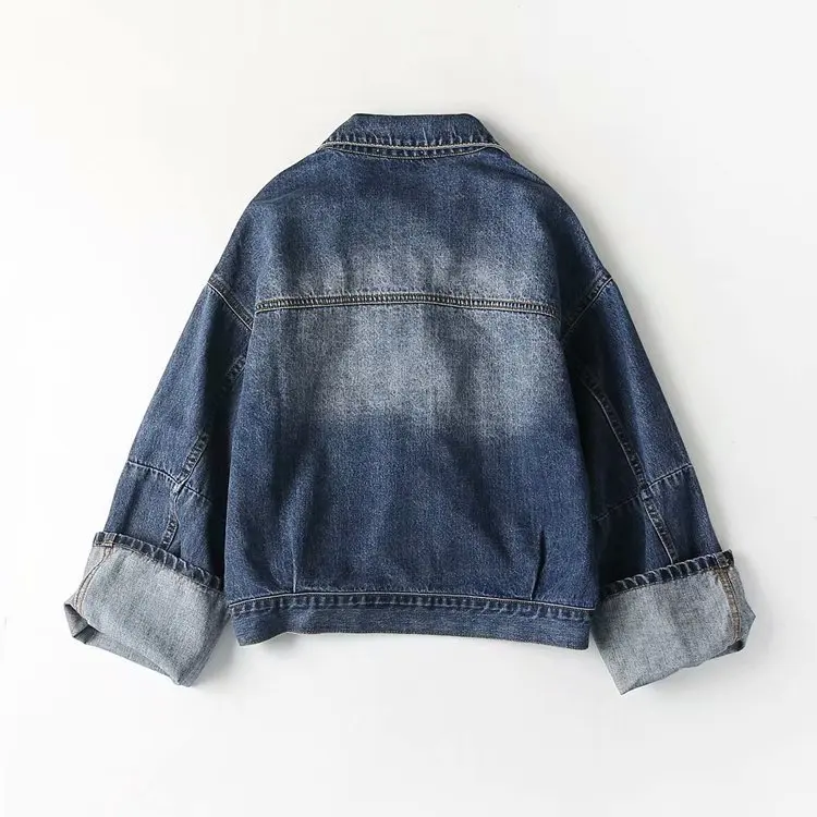 G2qw-5692 Europe And America WOMEN'S Dress 2019 Spring New Style Fold-down Collar Washing Large Pocket Wide-Sleeve Jeans Coat Wo
G2qw-5692 Europe And America WOMEN'S Dress 2019 Spring New Style Fold-down Collar Washing Large Pocket Wide-Sleeve Jeans Coat Wo