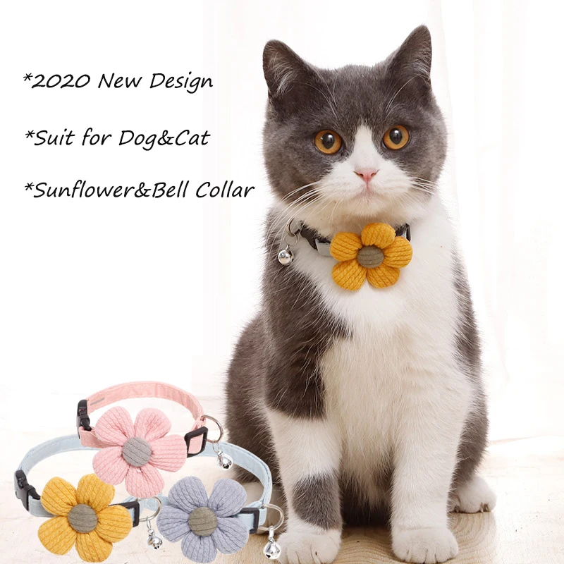 Cute Flower Cat Collar with Bell Quick Release Pet Collars for Kitten Cats Small Dog Adjustable Pet Accessories Cosas Para Gatos
Cute Flower Cat Collar with Bell Quick Release Pet Collars for Kitten Cats Small Dog Adjustable Pet Accessories Cosas Para Gatos