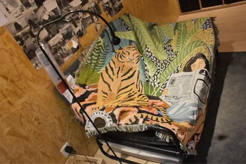 Nordic Blanket Tapestry Boho Cover Tapestry Blanket Bedside Bedroom Tapestry Personality Jungle Tiger Girl Cotton Knit Throw
Nordic Blanket Tapestry Boho Cover Tapestry Blanket Bedside Bedroom Tapestry Personality Jungle Tiger Girl Cotton Knit Throw