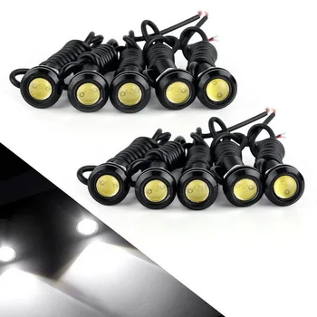 

10pcs 12V 9W 23MM LED Eagle Eye Light Car Fog DRL Daytime Reverse Parking Signal Yellow Amber Blue White Red Waterproof Light