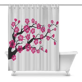 Novelty Shower Curtain Bathroom Sets, Cherry Blossom Flowers, Funny Fabric Home Bath Decor 84 X 69 Inches 
Novelty Shower Curtain Bathroom Sets, Cherry Blossom Flowers, Funny Fabric Home Bath Decor 84 X 69 Inches
