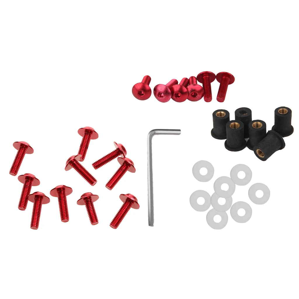 Motor Fairing Windscreen Bolt Kit & License Plate Frame Number Aluminum Screws Set Motor Fairing Windscreen Bolt Kit & License Plate Frame Number Aluminum Screws Set