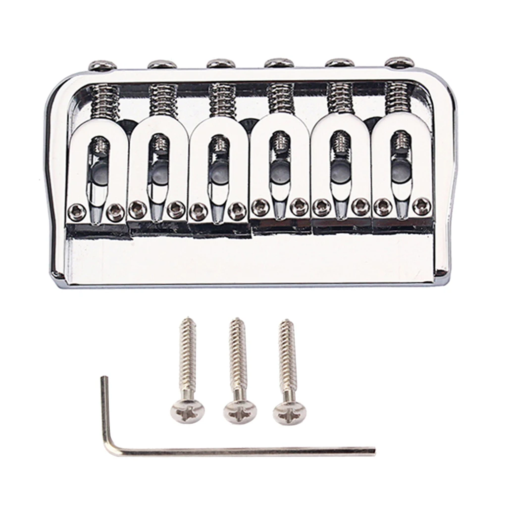 Metal Electric Guitar Saddle Fixed Bridge String Through Body Musical Instrument Accessory DIY Metal Electric Guitar Saddle Fixed Bridge String Through Body Musical Instrument Accessory DIY