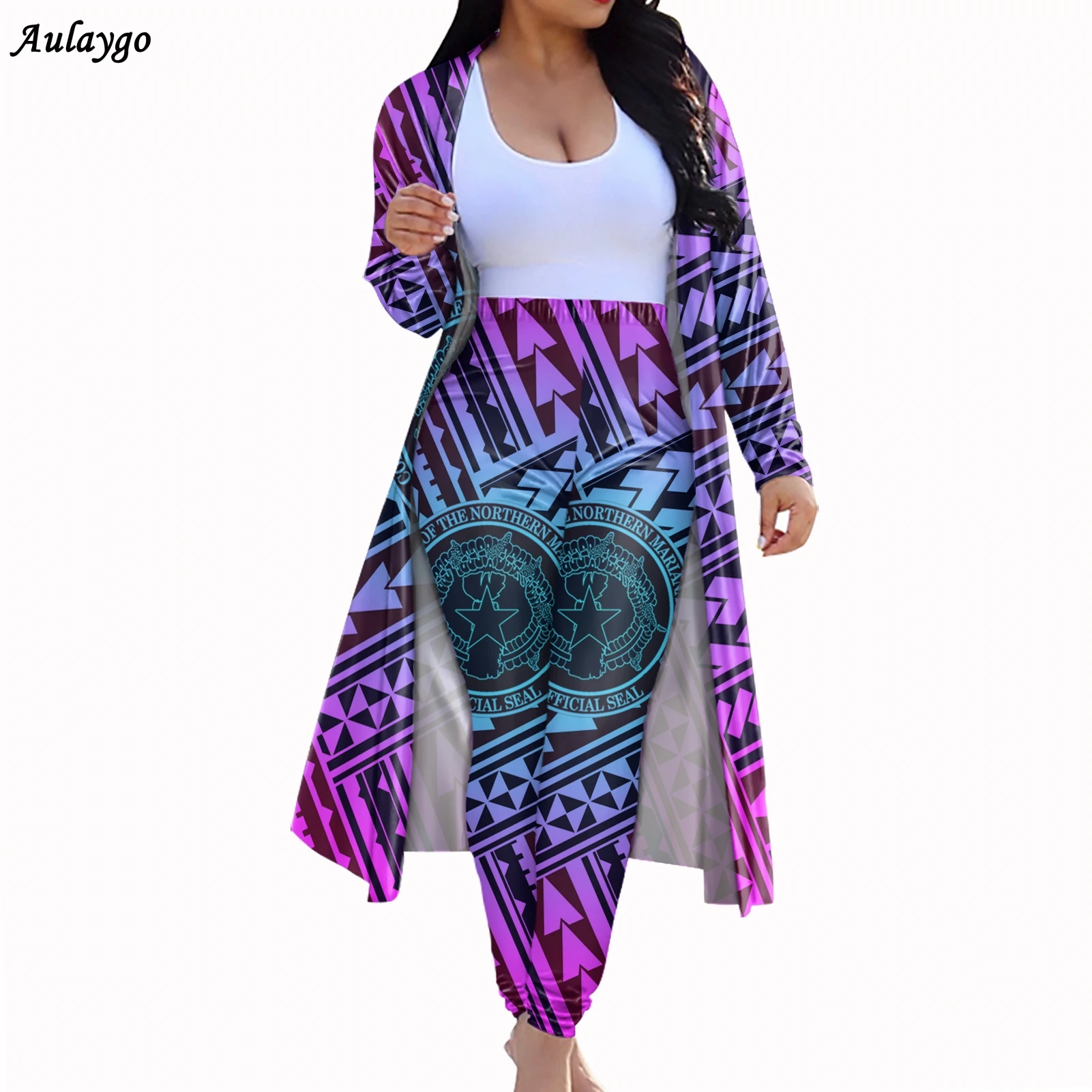 Aulaygo Polynesian Womens Clothing Sets Two Pieces Island Flag Nation Pattern Long Sleeve Open Cardigan High Waist Leggings Pant
Aulaygo Polynesian Womens Clothing Sets Two Pieces Island Flag Nation Pattern Long Sleeve Open Cardigan High Waist Leggings Pant
