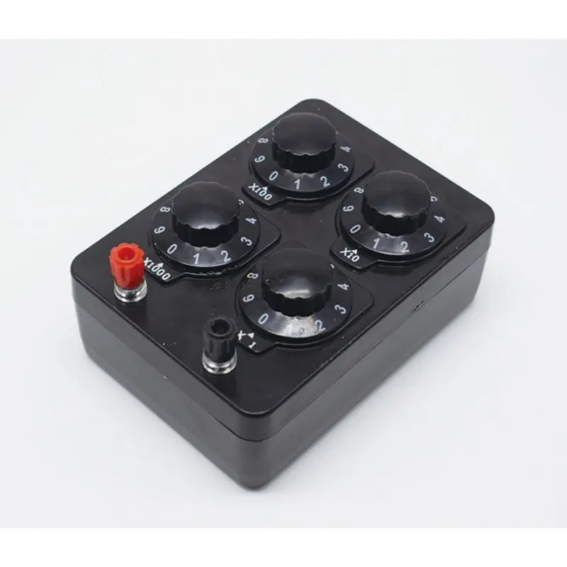 Drop Shipping 0-9999 Ohm Simple Resistance Box Precision Variable Decade Resistor Teaching Instrument
Drop Shipping 0-9999 Ohm Simple Resistance Box Precision Variable Decade Resistor Teaching Instrument