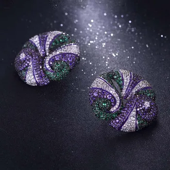 Dazz Luxury Round Dubai Colorful CZ Zircon High Quality Earrings For Party Wedding Women Indian Bride Ear Jewelry Best Gift 2019
Dazz Luxury Round Dubai Colorful CZ Zircon High Quality Earrings For Party Wedding Women Indian Bride Ear Jewelry Best Gift 2019