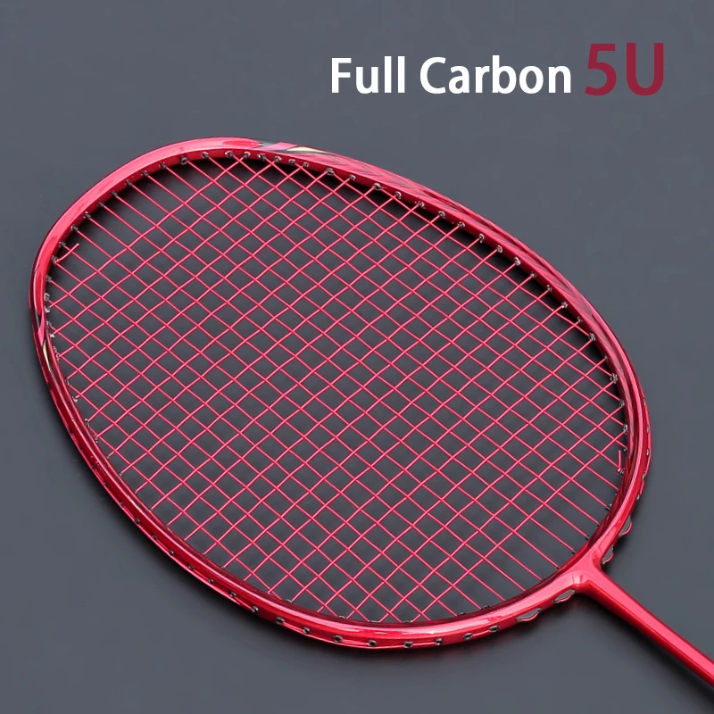 

Ultralight 5U Carbon Fiber Badminton Racket With String Bags Raquette Strung Padel Racquet Z Speed Force Professional Rackets