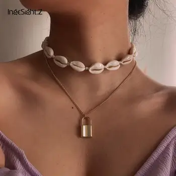 IngeSight.Z 2Pcs/Set Multi Layered Bohemian Natural Seashell Choker Necklace Collar Gold Color Padlock Pendant Necklaces Jewelry
IngeSight.Z 2Pcs/Set Multi Layered Bohemian Natural Seashell Choker Necklace Collar Gold Color Padlock Pendant Necklaces Jewelry