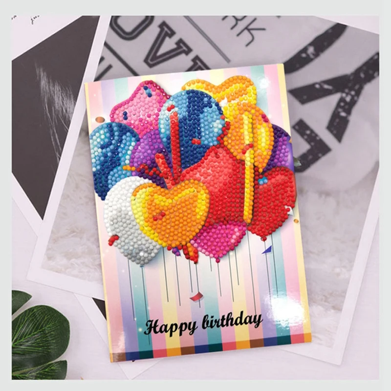 5d diy diamond painting birthday card full 7d greeting card diy