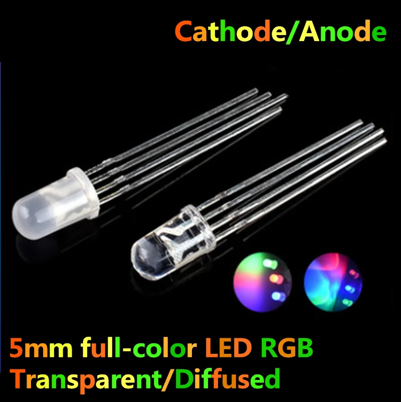 100PCS 5mm full-color LED RGB red/green/blue Common Cathode/Anode Four feet Transparent/Diffused color light 5mm diode colorful
100PCS 5mm full-color LED RGB red/green/blue Common Cathode/Anode Four feet Transparent/Diffused color light 5mm diode colorful