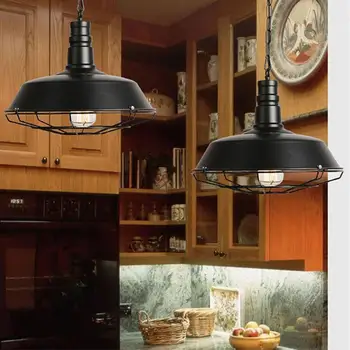 E27 Retro Vintage Industrial Pendent Light Cage Wrought Iron Lamp Holder for Restaurant Bar Study Office
E27 Retro Vintage Industrial Pendent Light Cage Wrought Iron Lamp Holder for Restaurant Bar Study Office