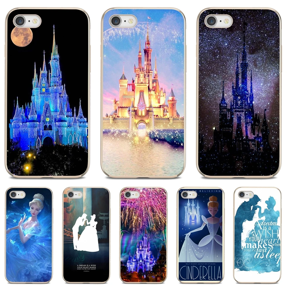Мягкий чехол-сумка для Huawei P30 P40 P20 P7 P8 P9 P10 Lite Plus Pro 2015 2016 2017 Mini Cinderella-D-Glass-тапки-C-Castle с