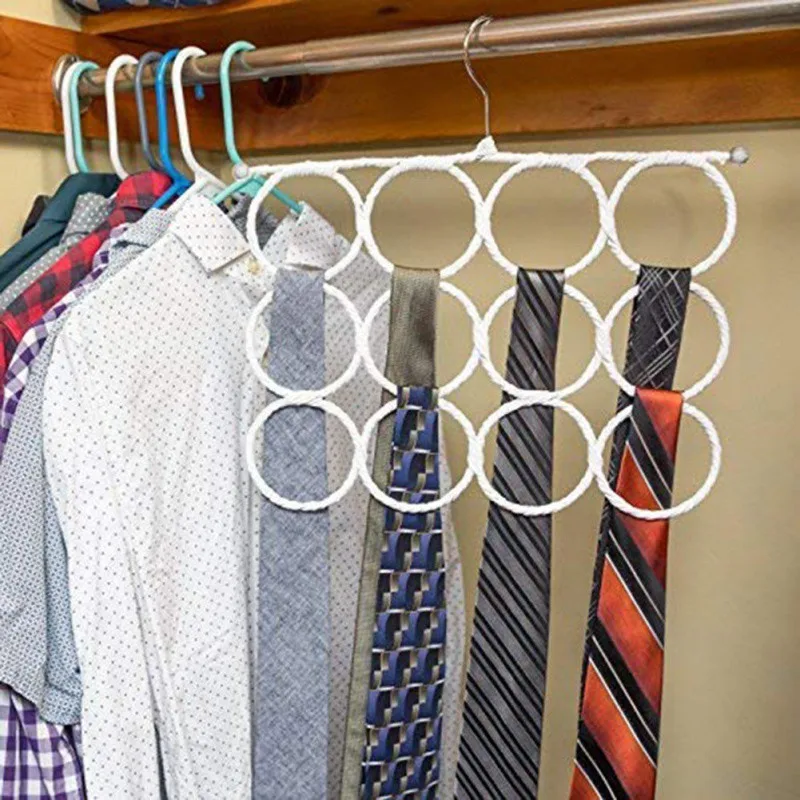 6/9/12/18/28 Holes Scarf Hanger Organize Circle Storage Holder Clothes Multi Scarves Display Hang Ties Belt | Дом и сад