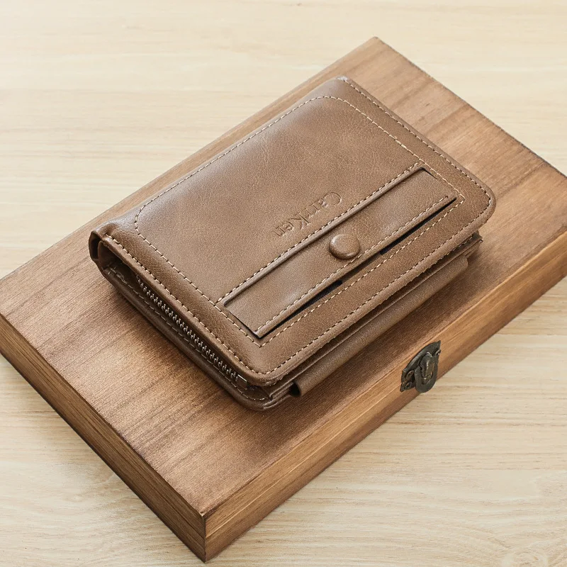 Men Wallets New style Vintage Trifold Wallet Zip Coin Pocket Hasp Fashion Brand Quality Purse PU Leather Wallet For Wallet Men
Men Wallets New style Vintage Trifold Wallet Zip Coin Pocket Hasp Fashion Brand Quality Purse PU Leather Wallet For Wallet Men