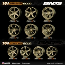 BNDS 1/64 ABS Wheels Rubber Tires by GOLD Assembly Rims Modified Parts JDM VIP Style for Model Car Vehicle 4pcs Set
BNDS 1/64 ABS Wheels Rubber Tires by GOLD Assembly Rims Modified Parts JDM VIP Style for Model Car Vehicle 4pcs Set