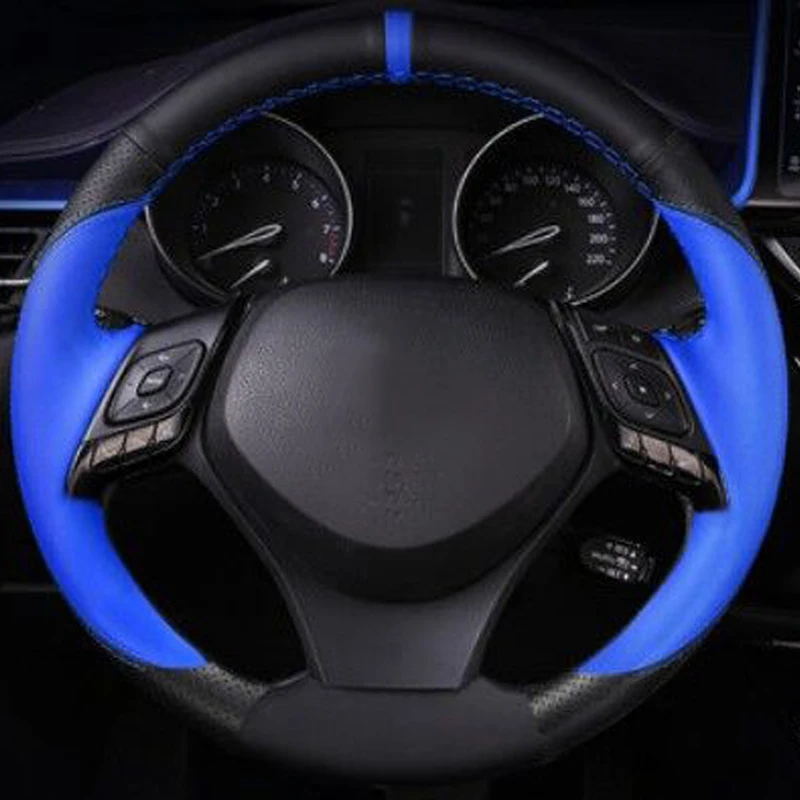 Steering Wheel Cover Blue Hand Sewing Steering Covers Car Decoration Accessories For Toyota CH-R 2018 2019
Steering Wheel Cover Blue Hand Sewing Steering Covers Car Decoration Accessories For Toyota CH-R 2018 2019