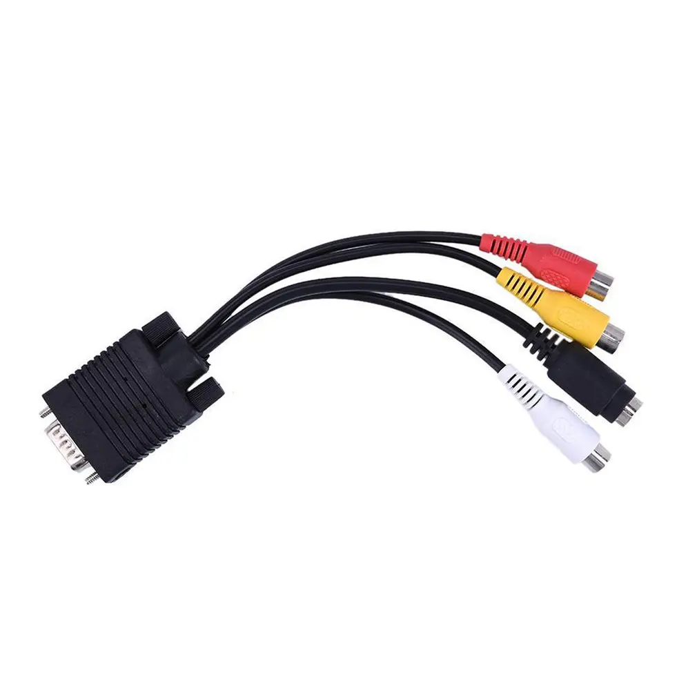 VGA SVGA TO S-Video 3 RCA Composite AV TV Out Converter Adapter Cable PC Cord Standard Sub-D VGA Input
VGA SVGA TO S-Video 3 RCA Composite AV TV Out Converter Adapter Cable PC Cord Standard Sub-D VGA Input