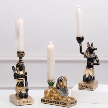 Vintage Candlestick Ancient Egypt Idol Candle Holder Anubis God Cat God Sphinx church Candle Holders Home Decoration
Vintage Candlestick Ancient Egypt Idol Candle Holder Anubis God Cat God Sphinx church Candle Holders Home Decoration