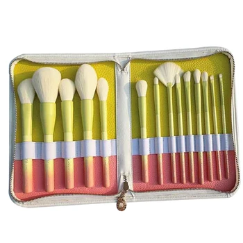 Yellow 14Pcs/Set Gradient Handle Makeup Brushes Soft Synthetic Hair Foundation Power Brush Set Facial Make Up Tools with Cosmeti
Yellow 14Pcs/Set Gradient Handle Makeup Brushes Soft Synthetic Hair Foundation Power Brush Set Facial Make Up Tools with Cosmeti