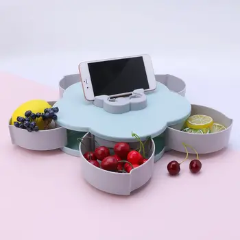 Petal Shaped Rotating Candy Box Dish Snacks Tray Creative Five Grid Compartments Dried Fruit Plate Party Serving
Petal Shaped Rotating Candy Box Dish Snacks Tray Creative Five Grid Compartments Dried Fruit Plate Party Serving