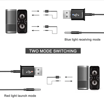 2 in 1 Audio Receiver Mini Transmitter 5.0 Bluetooth 3.5mm AUX Stereo Bluetooth Transmitter for Car PC TV Wireless Adapter @M23
2 in 1 Audio Receiver Mini Transmitter 5.0 Bluetooth 3.5mm AUX Stereo Bluetooth Transmitter for Car PC TV Wireless Adapter @M23