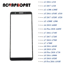 Panneau tactile LCD noir avec lentille en verre, pour Samsung Galaxy A3 A5 A6 A7 A8 A9 Plus Pro 2016 2017 2018=