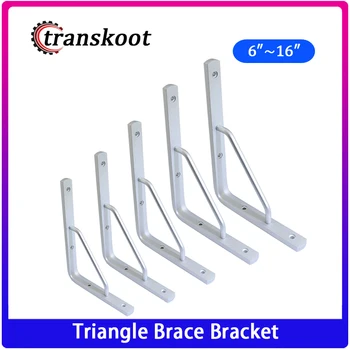 2 pc 6″ 10″ 12″ 14″ 16″ Solid Aluminum Triangle Brace Bracket Partition Plate Shelf Wall Support Joint Fastener with Screws
2 pc 6″ 10″ 12″ 14″ 16″ Solid Aluminum Triangle Brace Bracket Partition Plate Shelf Wall Support Joint Fastener with Screws