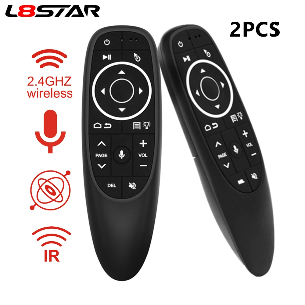 2pcs G10S Pro Voice Air Mouse 2.4G Wireless Backlit Gyroscope IR Learning smart remote control for Android tv box HK1 H96 Max
2pcs G10S Pro Voice Air Mouse 2.4G Wireless Backlit Gyroscope IR Learning smart remote control for Android tv box HK1 H96 Max