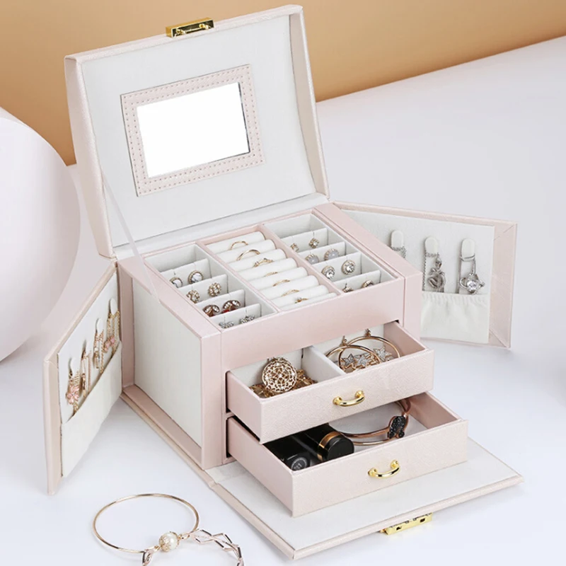Women's Fashion Drawer Type Jewelry Storage Box Multi-layer Jewelry Box With Lock Jewelry Box
Women's Fashion Drawer Type Jewelry Storage Box Multi-layer Jewelry Box With Lock Jewelry Box