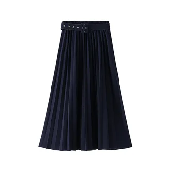 Multi-colored Spring New Style Women Elastic Waistband Slimming Mid-Calf Lace-Up Button Pleated A- Line Skirts
Multi-colored Spring New Style Women Elastic Waistband Slimming Mid-Calf Lace-Up Button Pleated A- Line Skirts