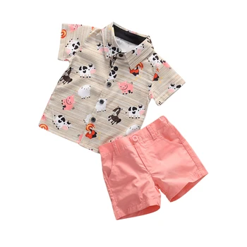 Summer Toddler Baby Boys Clothes Sets Animal Pattern Shirts Tops+Shorts Two Piece Set Gentleman Boys Clothing
Summer Toddler Baby Boys Clothes Sets Animal Pattern Shirts Tops+Shorts Two Piece Set Gentleman Boys Clothing