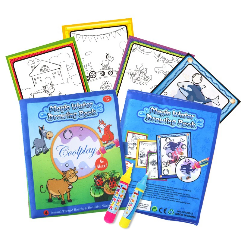 Animals Water Drawing Book & 2 Magic Pens Non-toxic Water Coloring Board Doodle Reusable Mat for Kids Educational Learning Toys
Animals Water Drawing Book & 2 Magic Pens Non-toxic Water Coloring Board Doodle Reusable Mat for Kids Educational Learning Toys