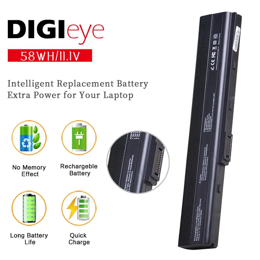 5200mAh Аккумулятор для ноутбука ASUS K42J K42F K42JR K42D K42JC K42JF K42JB K52 K52D K52DE K52DR K52DY K52EQ K52JT K52F K52J X52SG
5200mAh Аккумулятор для ноутбука ASUS K42J K42F K42JR K42D K42JC K42JF K42JB K52 K52D K52DE K52DR K52DY K52EQ K52JT K52F K52J X52SG