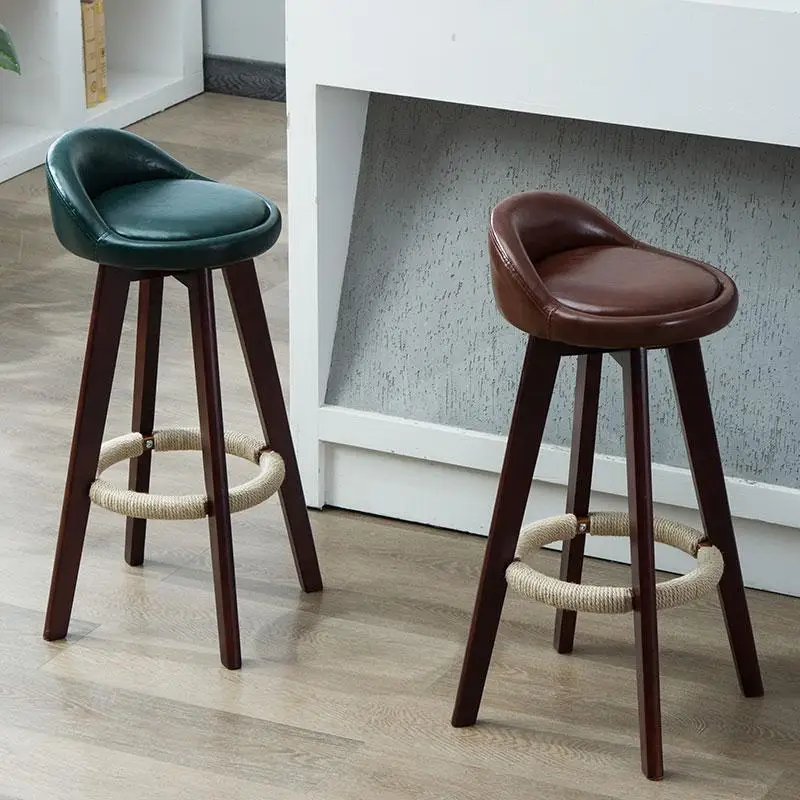 Bar stool Nordic modern minimalist home solid wood bar chair high backrest leisure
Bar stool Nordic modern minimalist home solid wood bar chair high backrest leisure