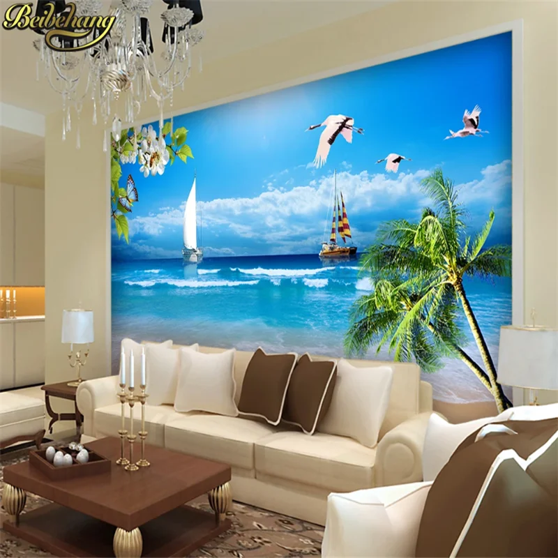 Seaside 3D large mural fresco living room bedroom TV room personalized custom wallpaper Non-woven wallpaper murals background
Seaside 3D large mural fresco living room bedroom TV room personalized custom wallpaper Non-woven wallpaper murals background