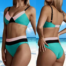 Women‘s Patchwork Bikini Set Two-piece Swimsuits V Neck Monokini Bathing Suits Swimwear Купальники Женские 2022 New
Women‘s Patchwork Bikini Set Two-piece Swimsuits V Neck Monokini Bathing Suits Swimwear Купальники Женские 2022 New