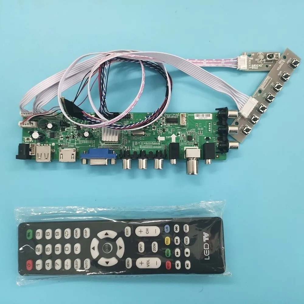

Kit for N140BGE-LA3/LAA/LB2/LB3 40pin Signal controller board 1366X768 DVB-T remote TV LVDS USB AV VGA LED HDMI digital WLED 14"