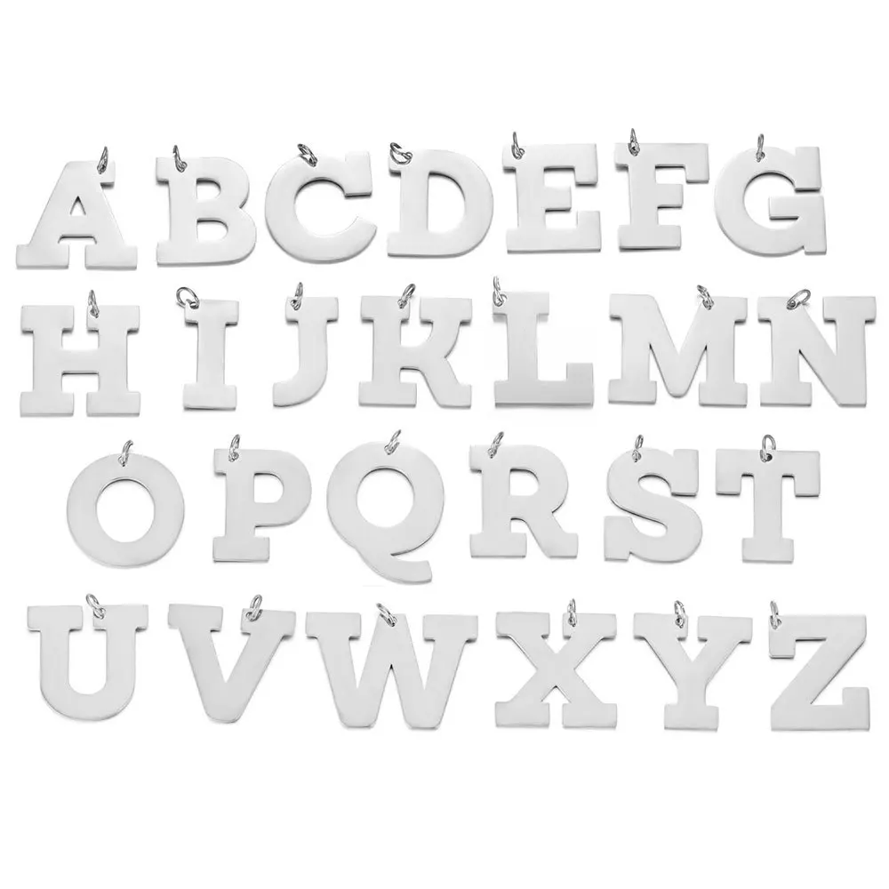 Stainless Steel Mirror Polish Big 26 English Letters Alphabet Pendant 32x35mm Blank Charm DIY Jewelry Accessories 2pcs
Stainless Steel Mirror Polish Big 26 English Letters Alphabet Pendant 32x35mm Blank Charm DIY Jewelry Accessories 2pcs