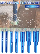 Diamond Dry Drill Bits Ith Wax Insert Cooling 5/6/8/10/12/14/16mm Hole Saw Cutter For Granite Marble Ceramic Tile Porcelain
Diamond Dry Drill Bits Ith Wax Insert Cooling 5/6/8/10/12/14/16mm Hole Saw Cutter For Granite Marble Ceramic Tile Porcelain