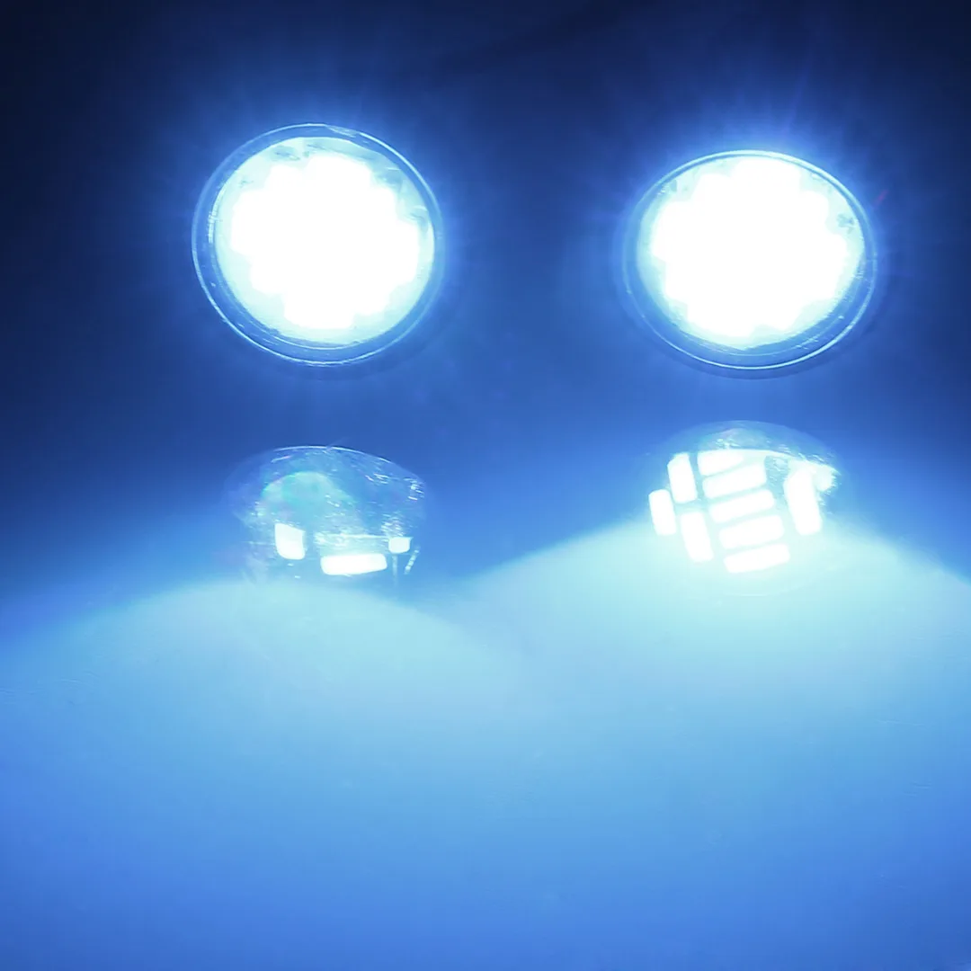 2Pcs/set 3V-12V LED 2W Front Light Headlight Spotlight Blue White Front Lights For 1:10 RC Car Accessories