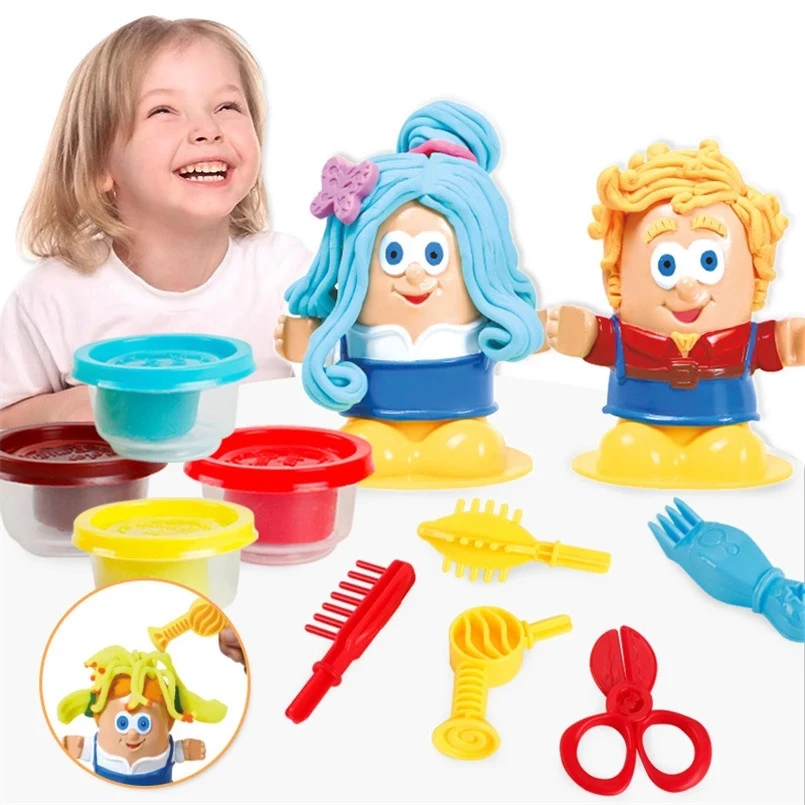 3D Colorful Play Dough Hairdresser Model Set Modeling Clay Plasticine DIY Tool Pretend Play Hairstylist Education Toys for Kids
3D Colorful Play Dough Hairdresser Model Set Modeling Clay Plasticine DIY Tool Pretend Play Hairstylist Education Toys for Kids
