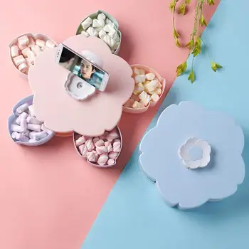 Dried Fruits Dish Rotating Candy Snacks Storage Box Dual-layer Petal-shape Home Kitchen Storage Organization Supplies
Dried Fruits Dish Rotating Candy Snacks Storage Box Dual-layer Petal-shape Home Kitchen Storage Organization Supplies