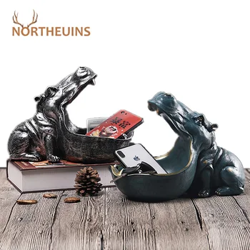 NORTHEUINS Resin Hippo Statues Modern Animal Sculpture Miniature Figurines Interior Home Decor Key Holder Storage Decoration 
NORTHEUINS Resin Hippo Statues Modern Animal Sculpture Miniature Figurines Interior Home Decor Key Holder Storage Decoration