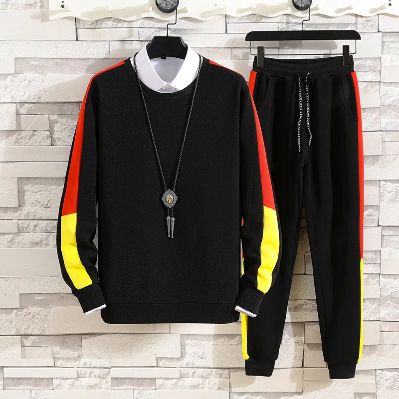 New Men's T-shirt Hong Kong Fashion Brand Long-sleeved Jacket Sports Pants Casual Two-piece Men's Color Matching All-match Suit
New Men's T-shirt Hong Kong Fashion Brand Long-sleeved Jacket Sports Pants Casual Two-piece Men's Color Matching All-match Suit