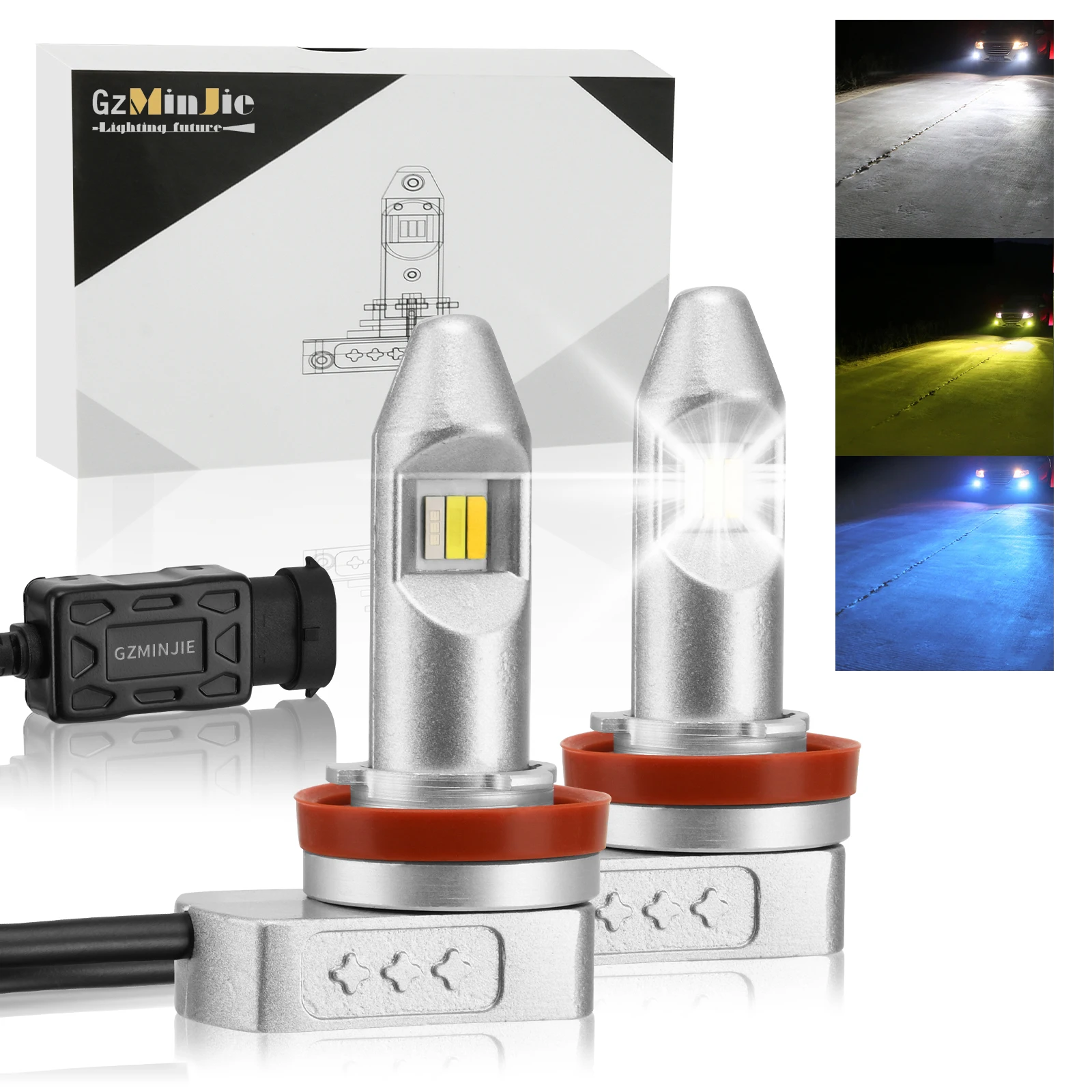 Автомобильные противотуманные фары, светодиодные с линзами CSP H11 3000K 6000K 8000K, трехцветные ДХО для автомобилей, лампа 4000 лм, светильник противотуманные фары
Автомобильные противотуманные фары, светодиодные с линзами CSP H11 3000K 6000K 8000K, трехцветные ДХО для автомобилей, лампа 4000 лм, светильник противотуманные фары