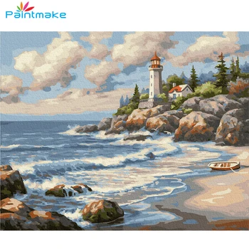 Paintmake Landscape DIY Paint By Numbers sea tower Oil Hand Painted On Canvas Home Decoration Painting Art Picture Kids
Paintmake Landscape DIY Paint By Numbers sea tower Oil Hand Painted On Canvas Home Decoration Painting Art Picture Kids