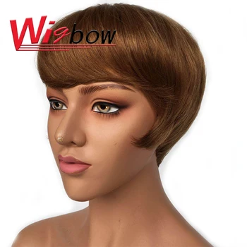 Brazilian Wigs Human Hair Short Cheap Pixie Cut Wig With Bangs Colored Blonde Remy Straight Fringe Wigs Cosplay Wig Form Women
Brazilian Wigs Human Hair Short Cheap Pixie Cut Wig With Bangs Colored Blonde Remy Straight Fringe Wigs Cosplay Wig Form Women