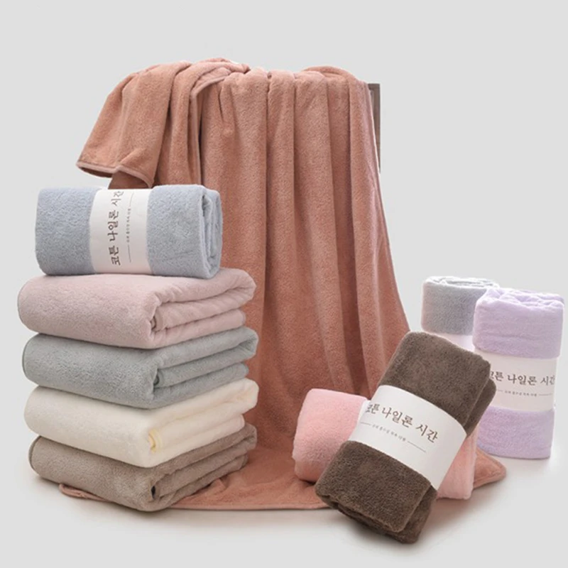 Thick Coral Fleece Bath Towel Pure Color Super Soft Strong Water Absorption Quick-drying Tube Top High Quality Beach Towel70*140
Thick Coral Fleece Bath Towel Pure Color Super Soft Strong Water Absorption Quick-drying Tube Top High Quality Beach Towel70*140