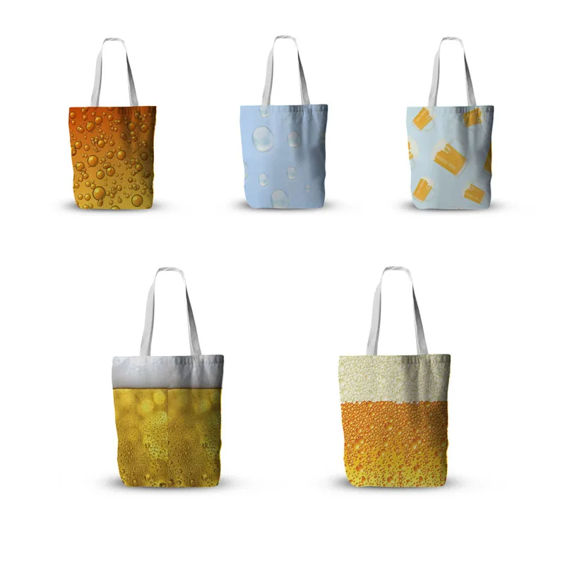 3D Beer Printed Handbag Durable Canvas Material Large Capacity Bags Reusable Outdoor Beach Hiking Shoulder Bag For Women
3D Beer Printed Handbag Durable Canvas Material Large Capacity Bags Reusable Outdoor Beach Hiking Shoulder Bag For Women