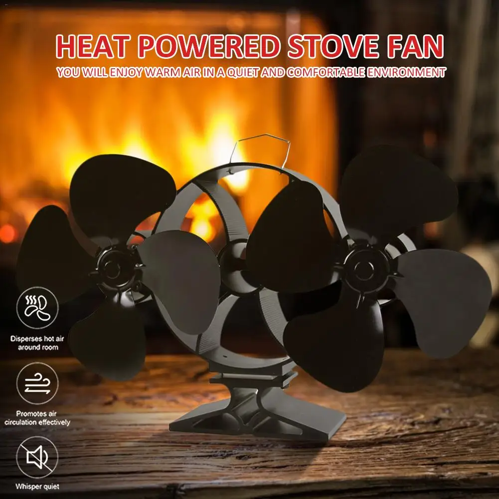 Heat Powered Stove Fan Double Head Energy Saving High Temperature Resistant Fireplace Fan with Large Air Volume
Heat Powered Stove Fan Double Head Energy Saving High Temperature Resistant Fireplace Fan with Large Air Volume